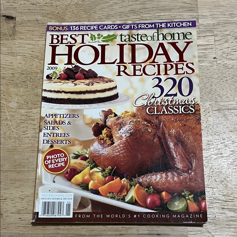 Taste of Home Best Holiday Recipes Cookbook Magazine 2009